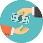 hands exchanging money