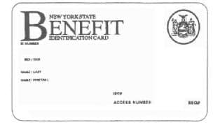 New York Medicaid Trust picture of a Medicaid benefit card