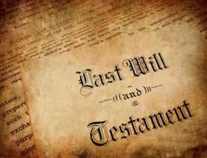 front page of a will